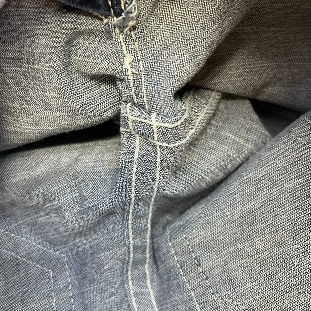 True Religion Jeans Women's 26 (2) Blue Julie Straight Pocket Flap Preppy - Picture 9 of 15